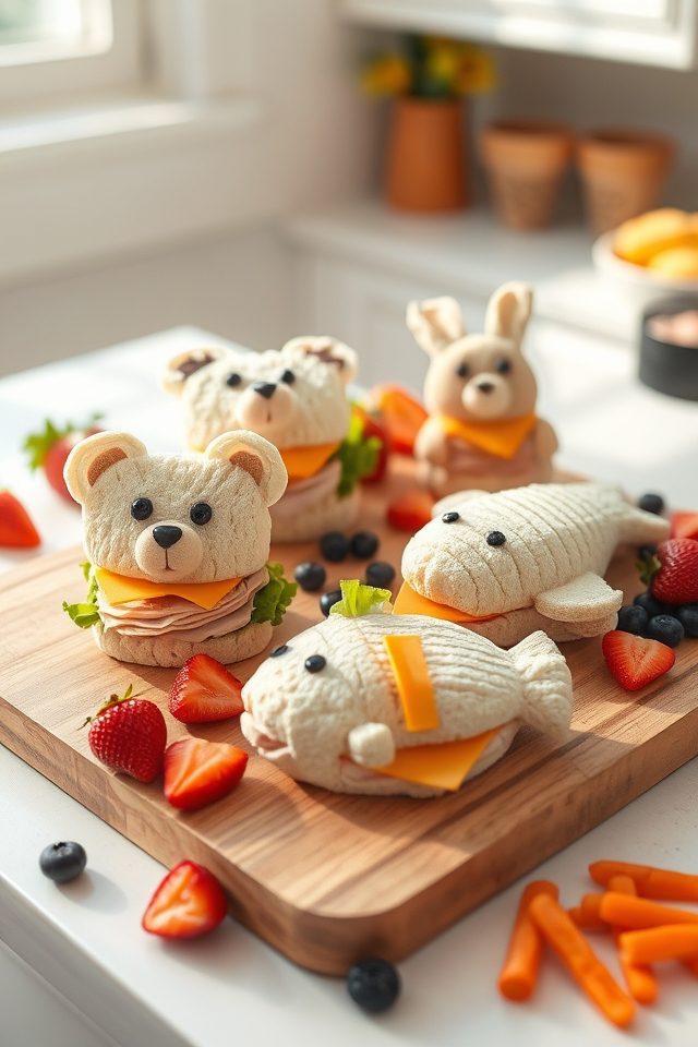 sandwiches shaped like animals