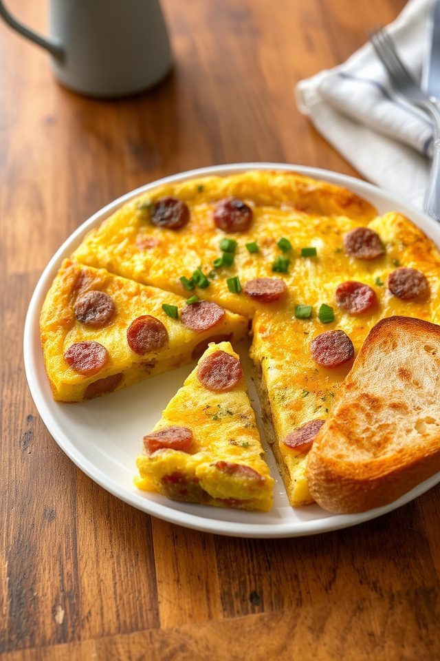 sausage and cheese breakfast
