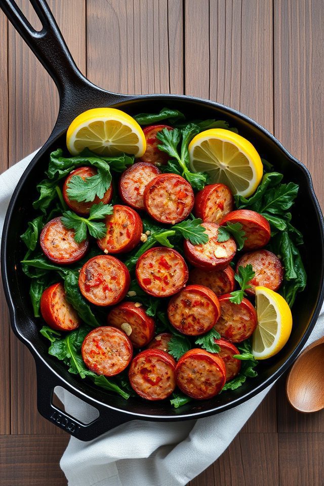 sausage kale skillet recipe