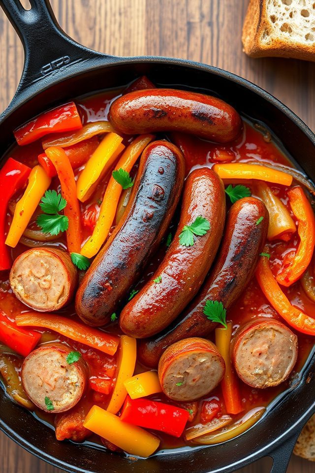 sausage peppers skillet recipe