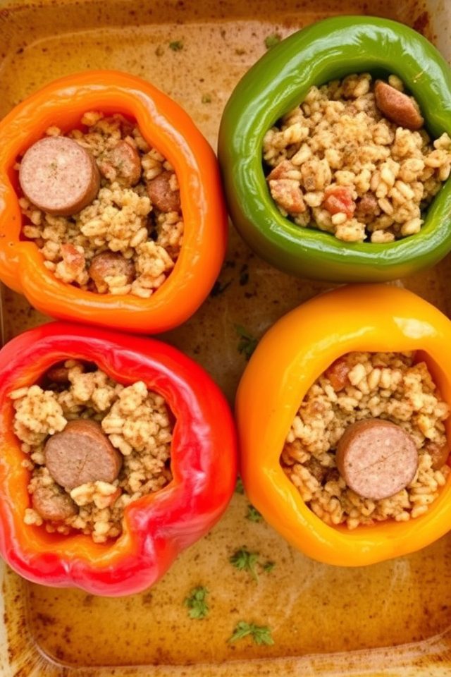 sausage stuffed bell peppers
