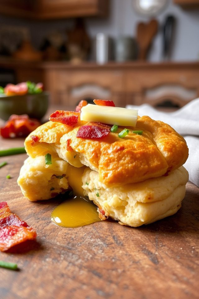 savory bacon chive biscuits