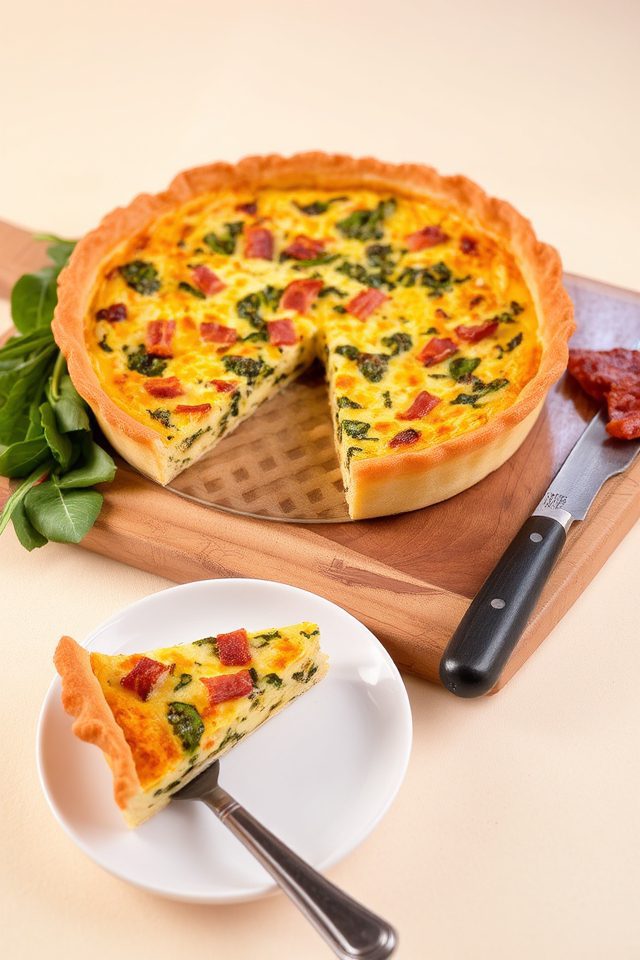 savory bacon spinach quiche