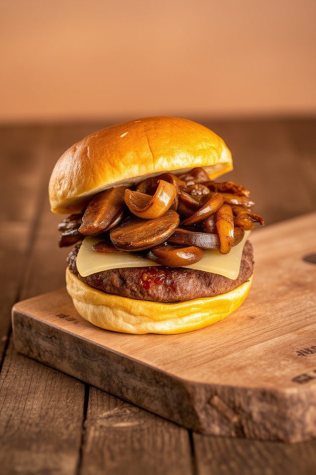 savory beef mushroom sliders