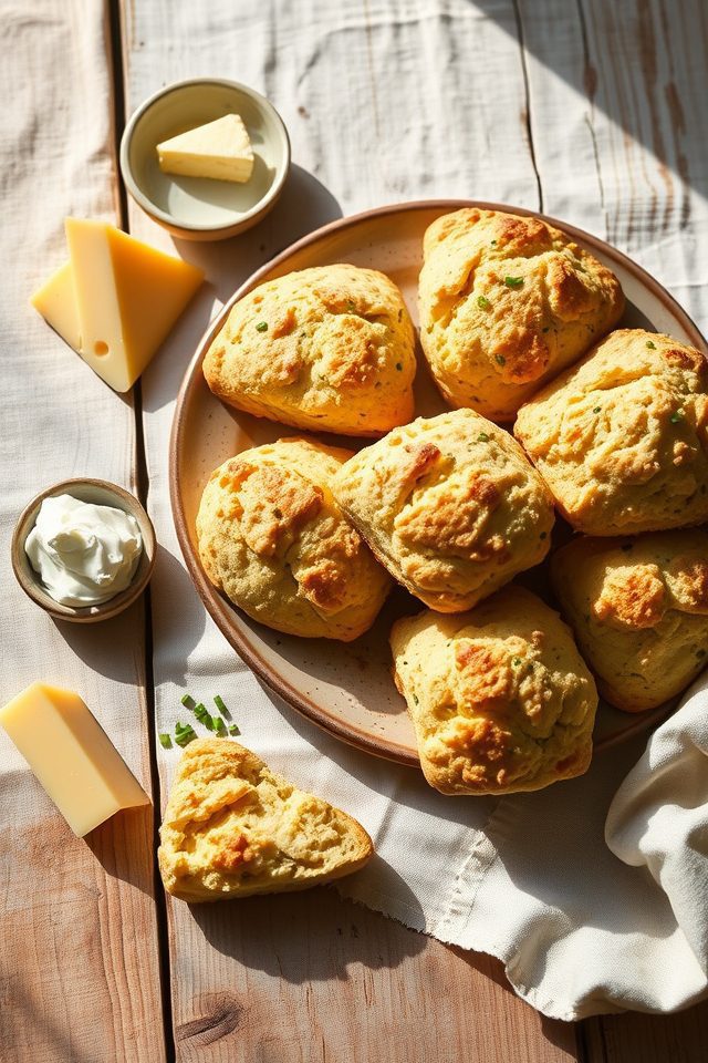 savory cheddar chive scones