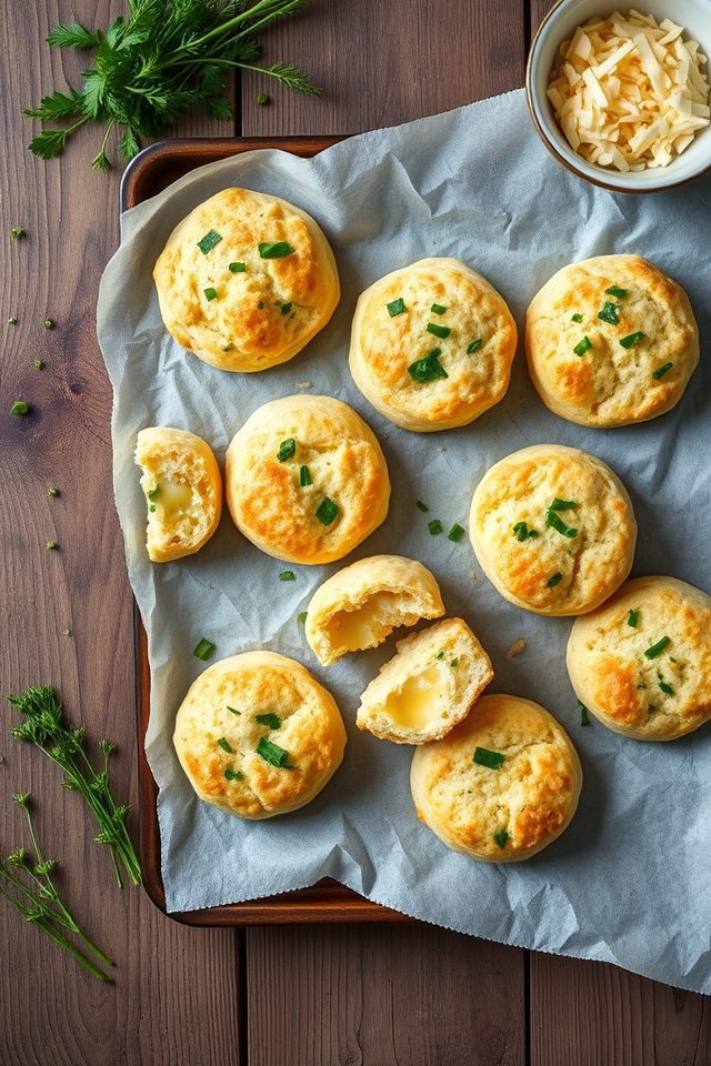 savory cheesy herbed biscuits