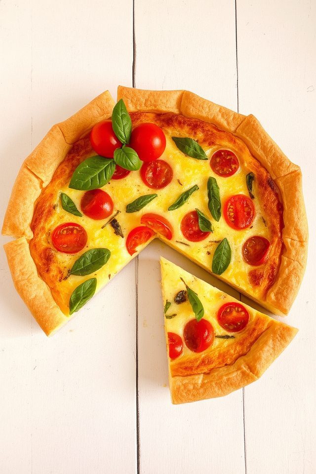 savory cherry tomato quiche