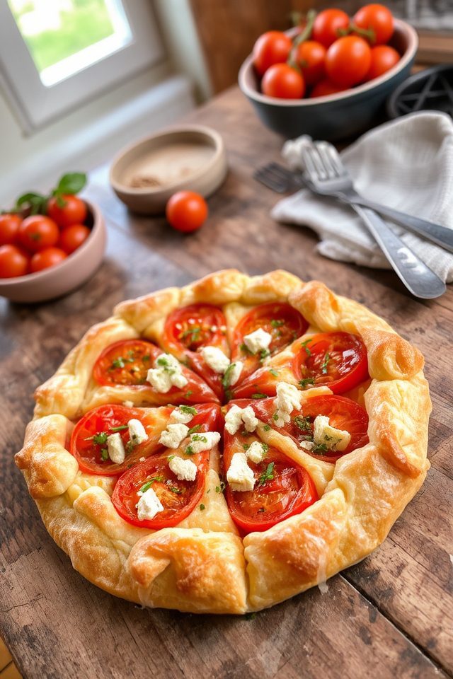 savory cherry tomato tart