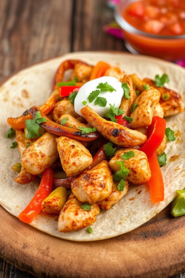 savory chicken fajita dish