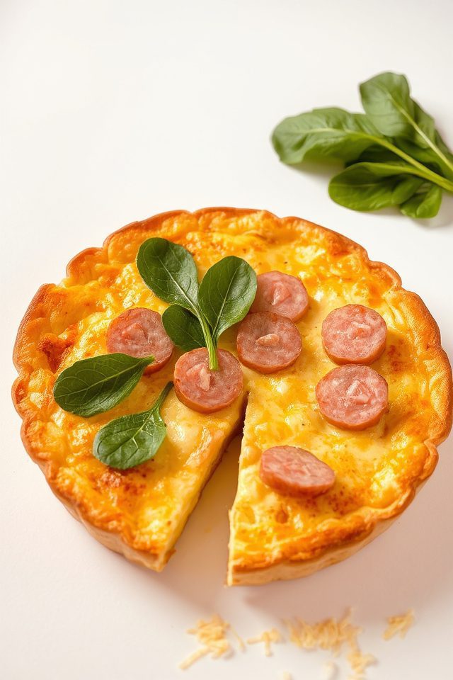savory chicken sausage quiche