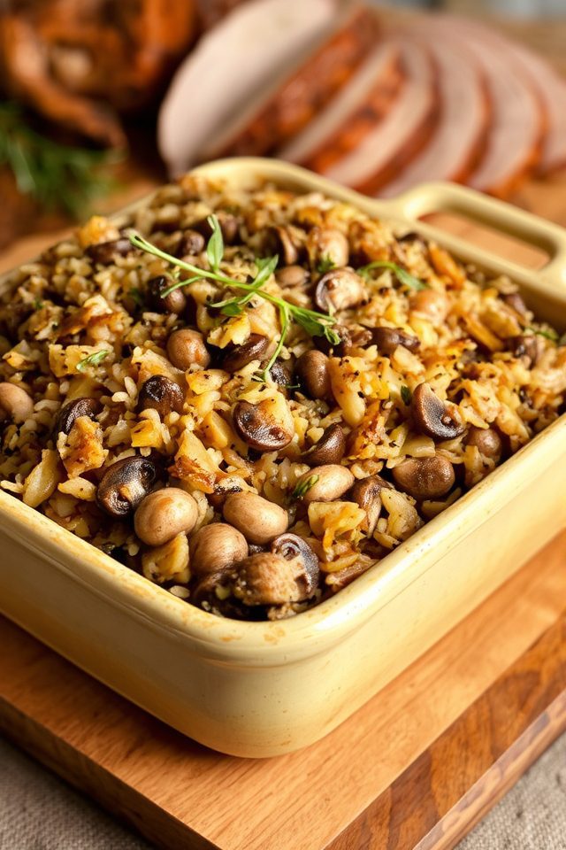 savory earthy rice filling