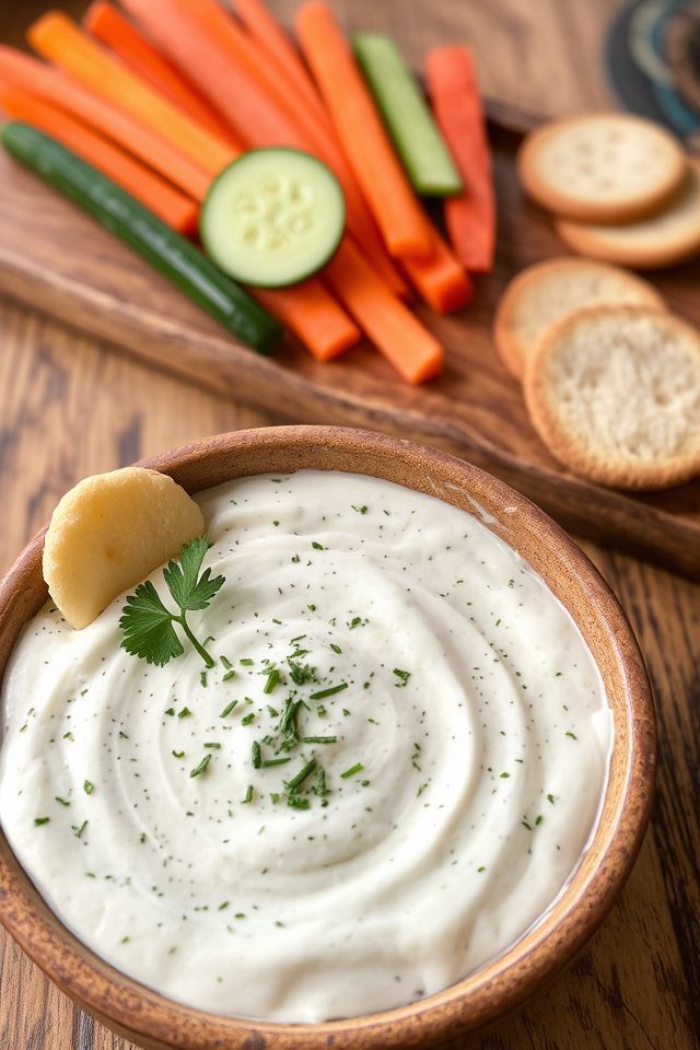 savory garlic herb dip
