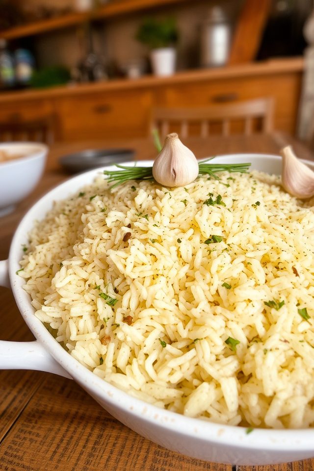 savory garlic herb rice
