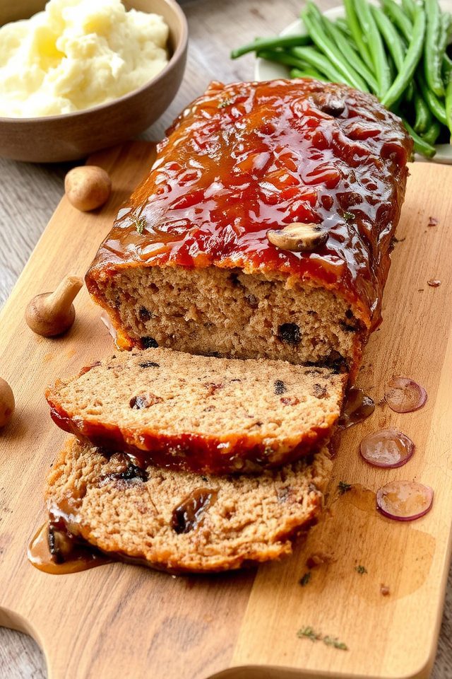 savory glazed vegetable meatloaf