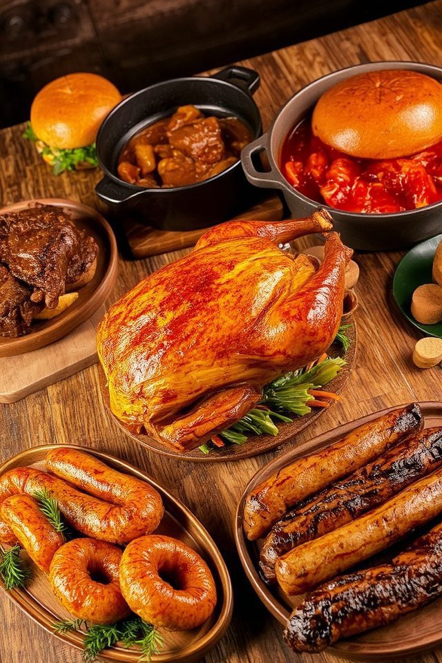 savory meat and poultry