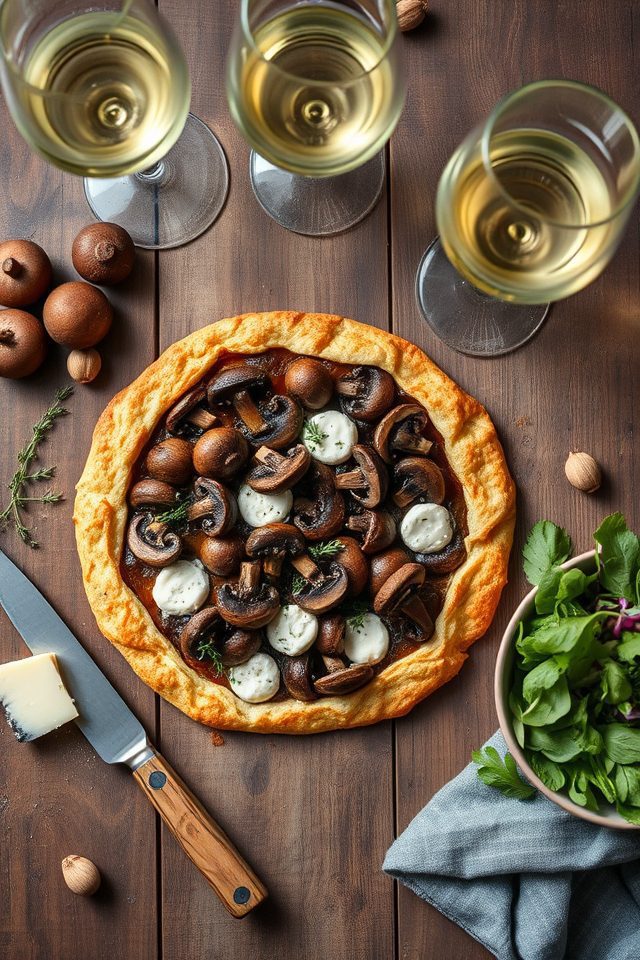 savory mushroom cheese tart