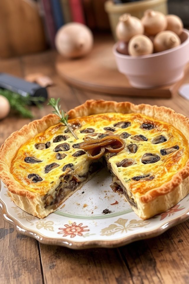 savory mushroom quiche delight