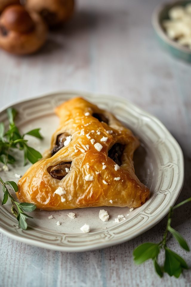 savory phyllo triangle bites