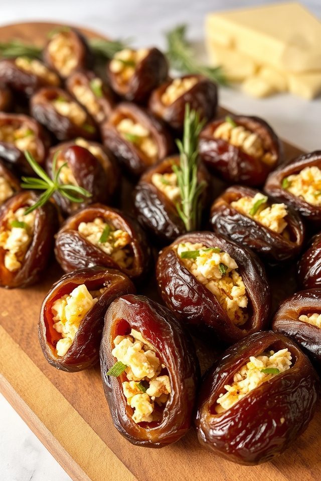 savory rosemary stuffed dates