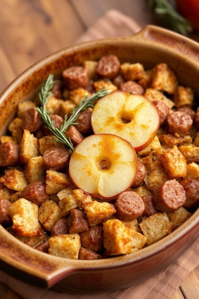 savory sausage apple stuffing