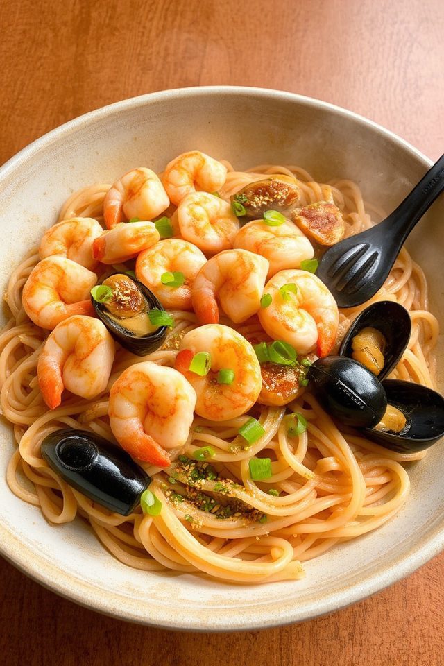 savory seafood noodle dish