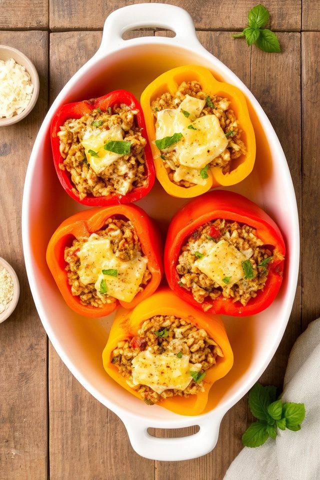 savory stuffed pepper dish