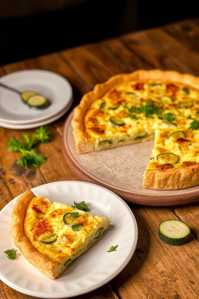 savory zucchini cheese quiches