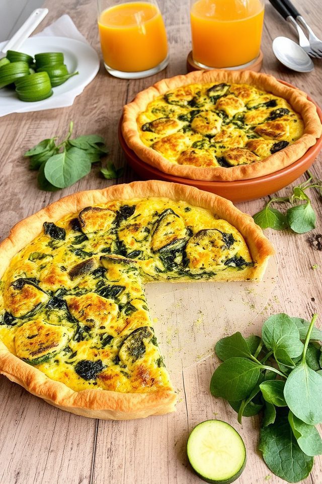 savory zucchini spinach quiche