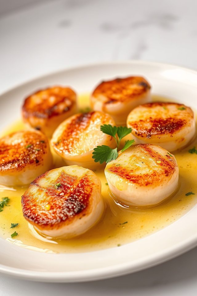 scallops with garlic sauce