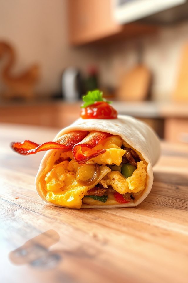 scrambled eggs and bacon