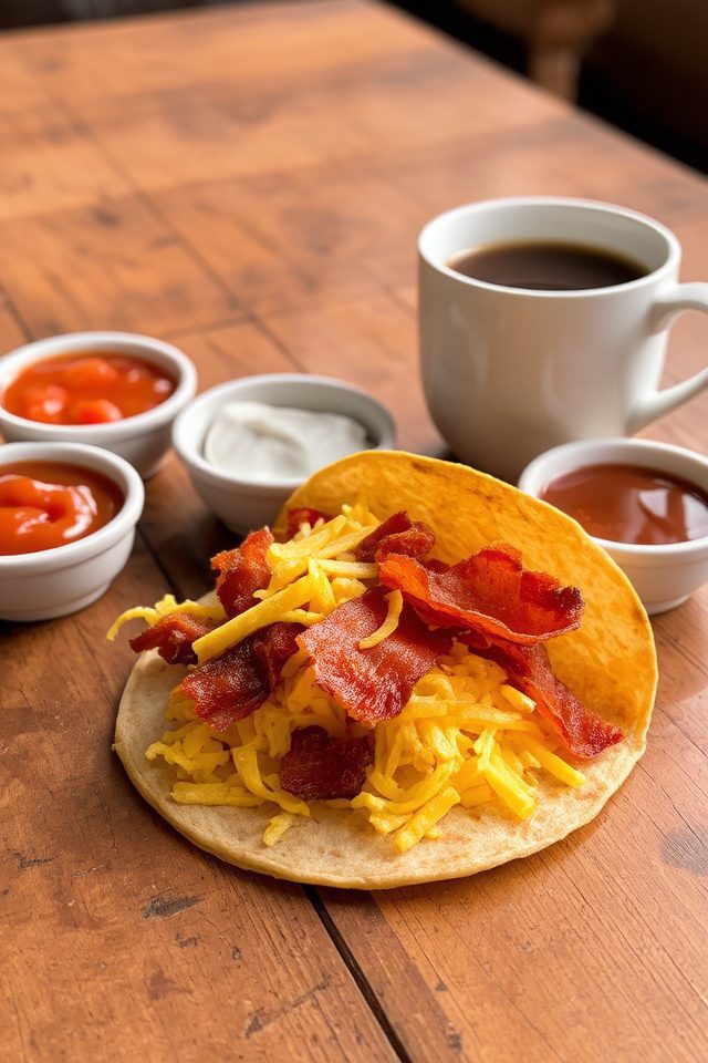 scrambled eggs breakfast tacos