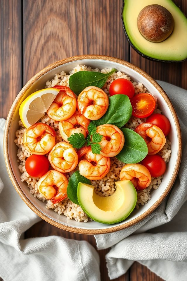 seafood grain healthy meal