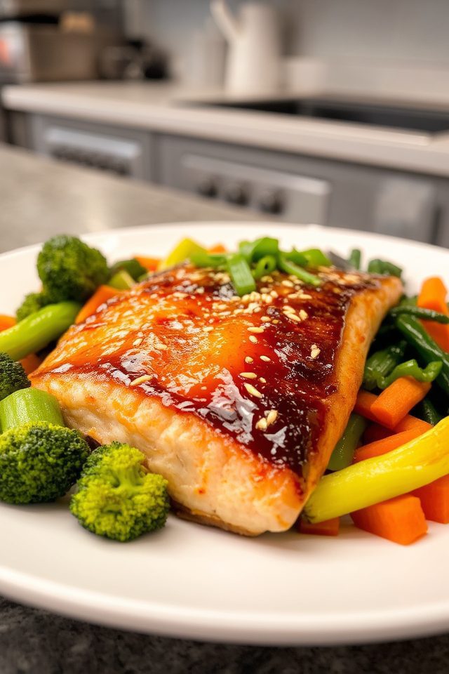 seared fish asian glaze