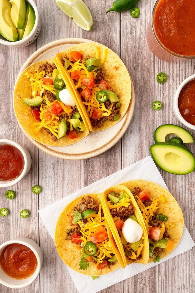 seasoned beef taco toppings