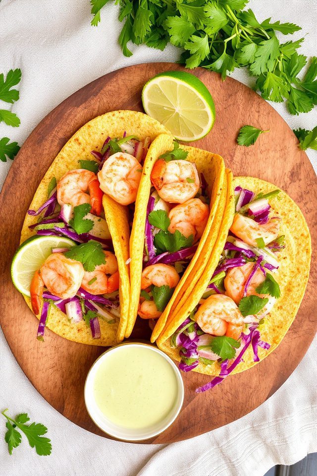 seasoned shrimp cabbage slaw