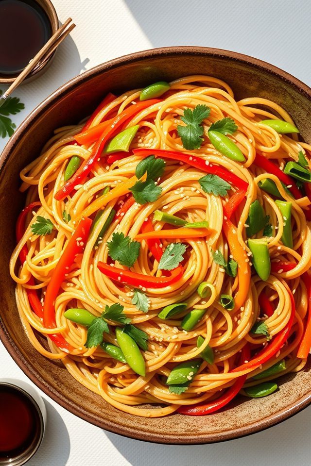 sesame noodle vegetable salad