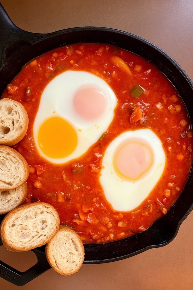 shakshuka with crusty bread