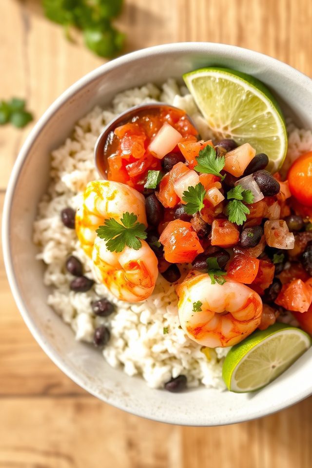 shrimp and black bowl