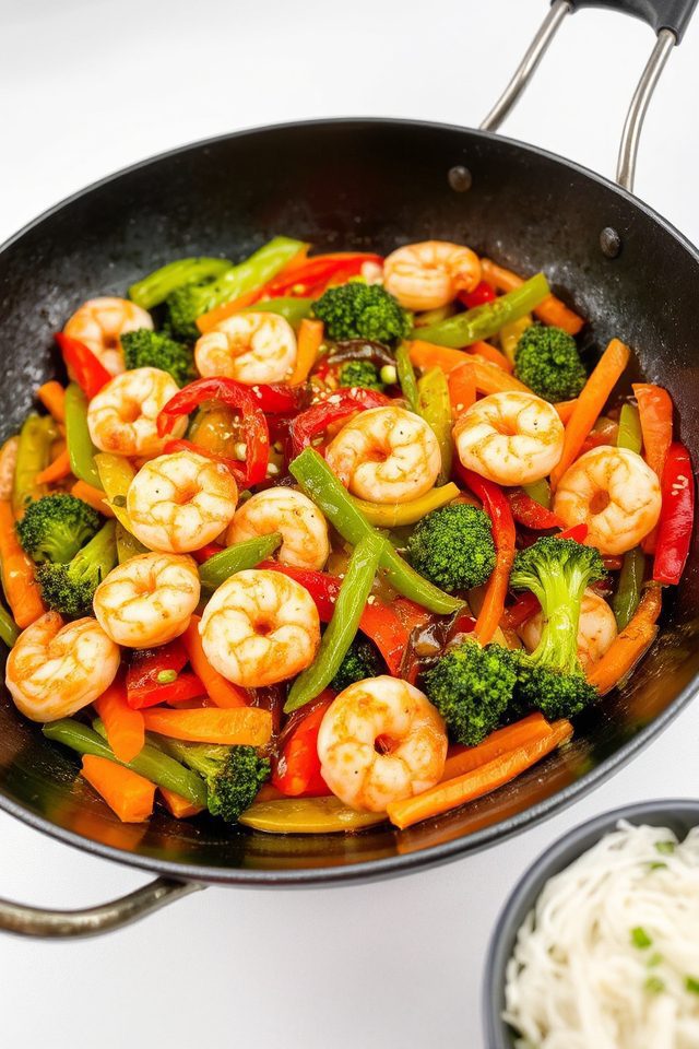 shrimp and vegetable stirfry