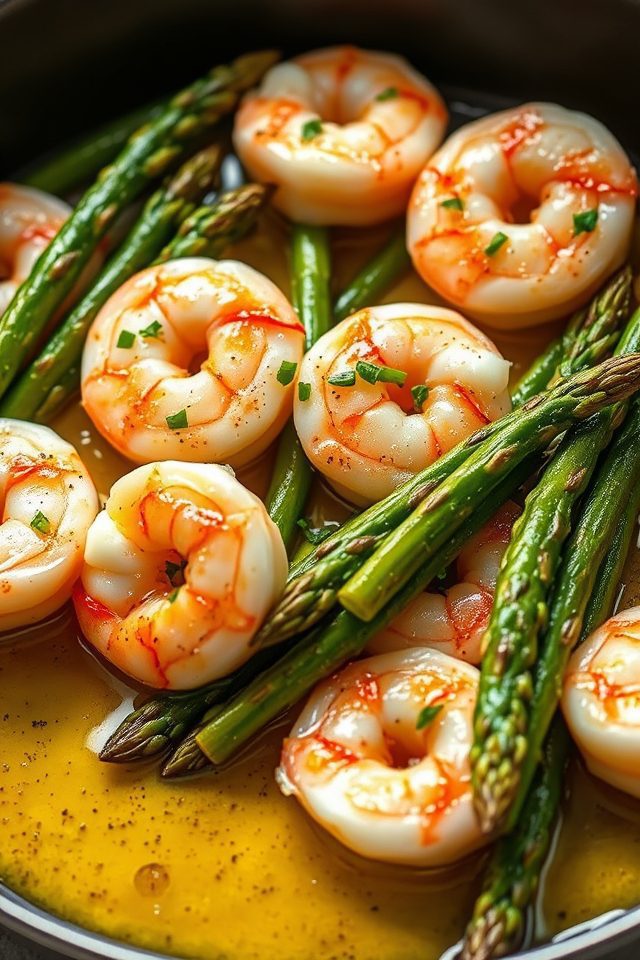 shrimp asparagus garlic butter