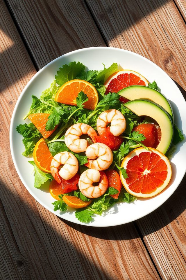 shrimp avocado citrus salad