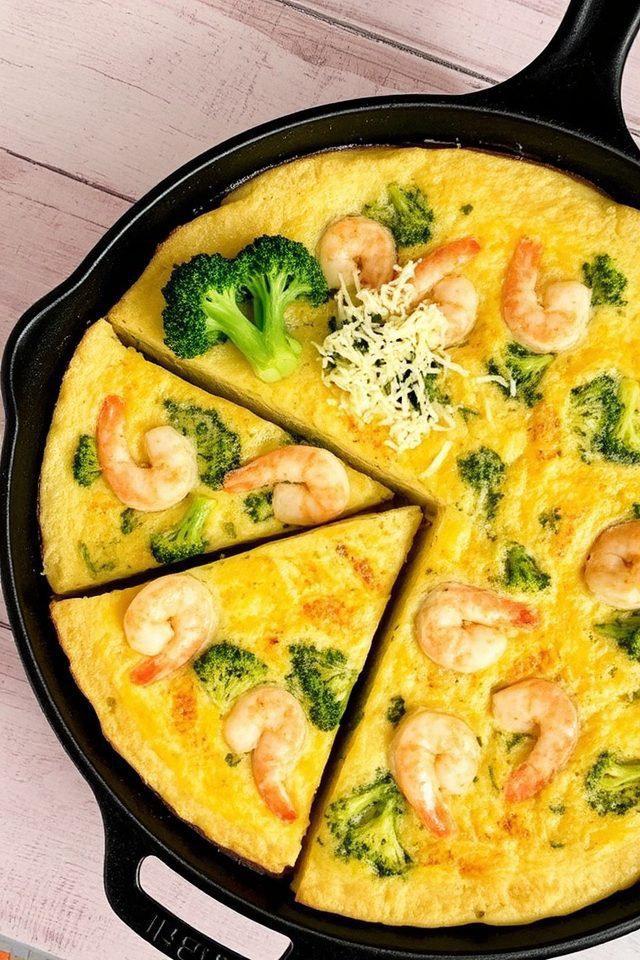 shrimp broccoli frittata recipe
