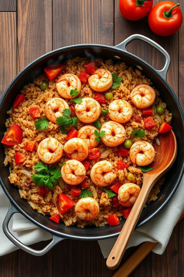 shrimp brown rice jambalaya