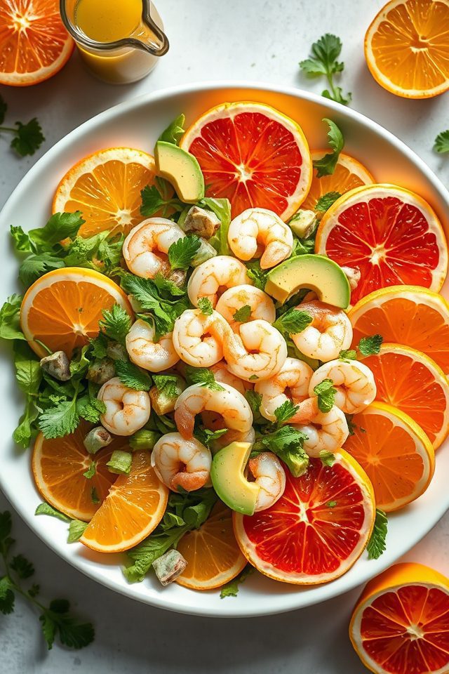 shrimp citrus avocado salad