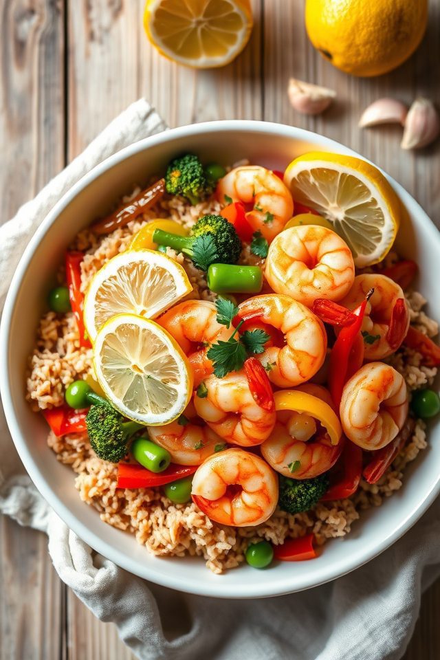 shrimp cooked with lemon