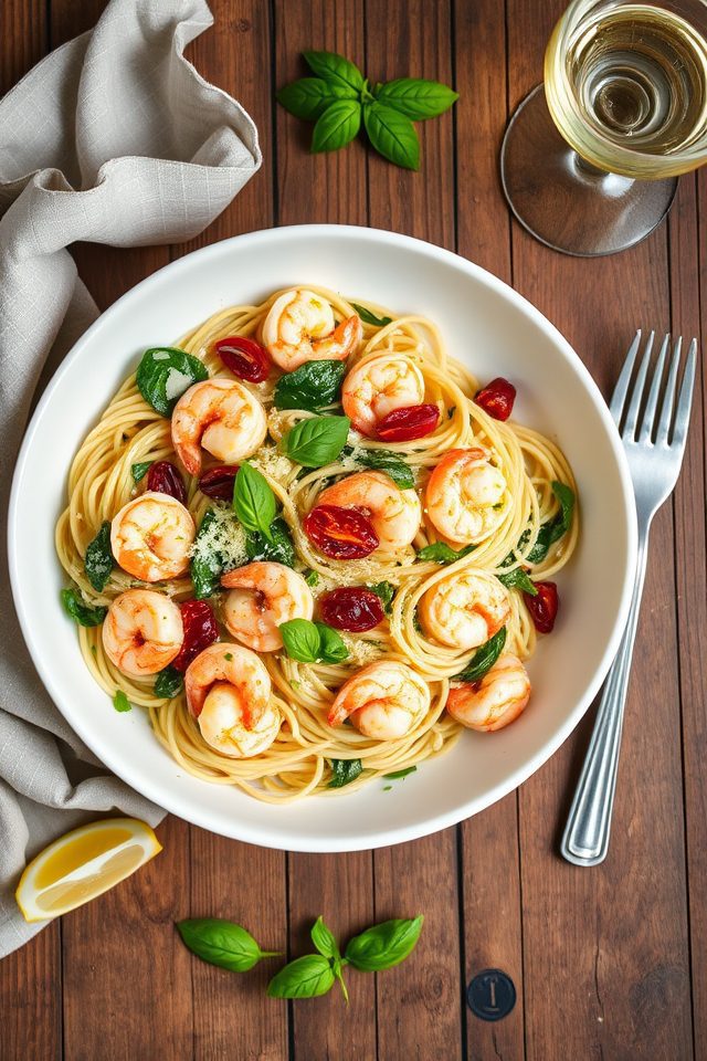 shrimp pasta with cream