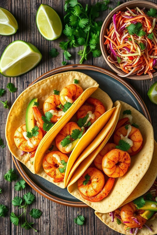 shrimp tacos cabbage slaw