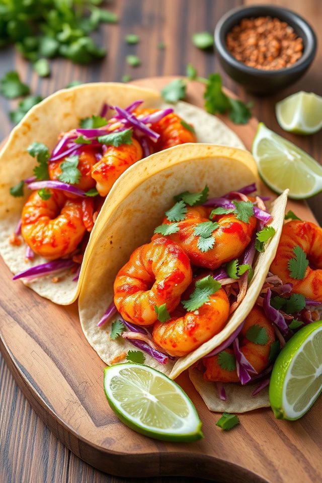 shrimp tacos with slaw