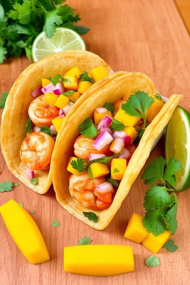 shrimp with mango salsa