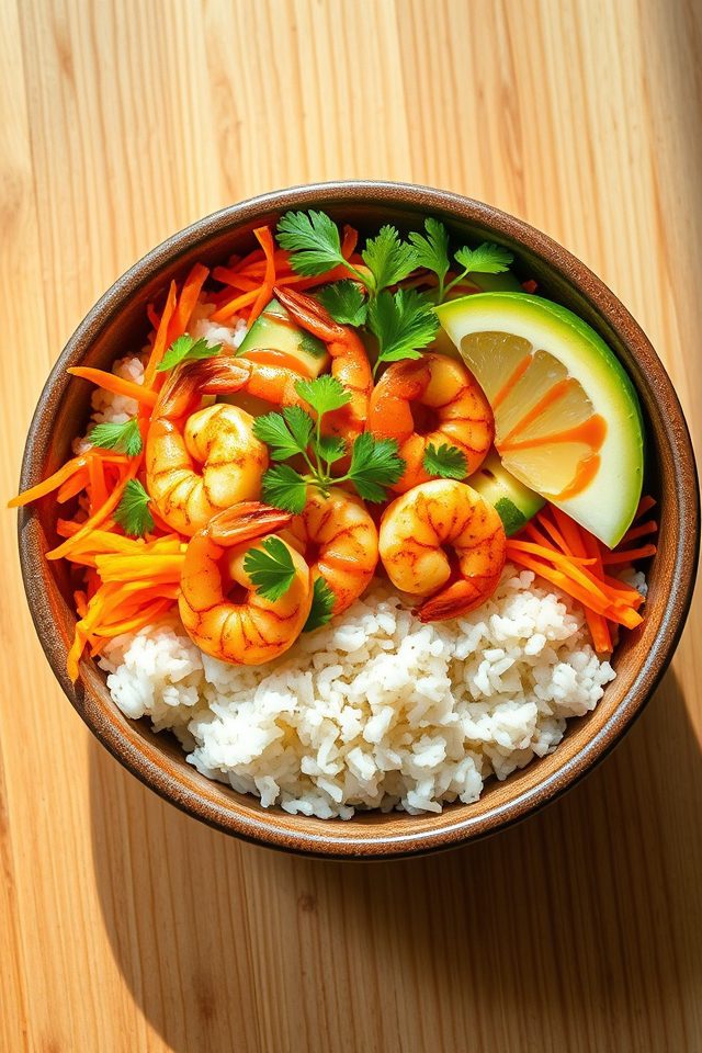 shrimp with spicy rice